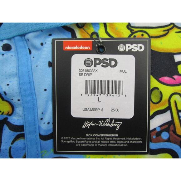 PSD Spongebob Squarepants Drip Men's Large Underwear Boxer Briefs - Picture 3 of 3